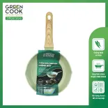 Chảo nhôm sâu men đá ceramic miệng rót Green Cook GCP231 màu xanh 10 lớp chống dính sử dụng được trên tất cả các loại bếp - greencook