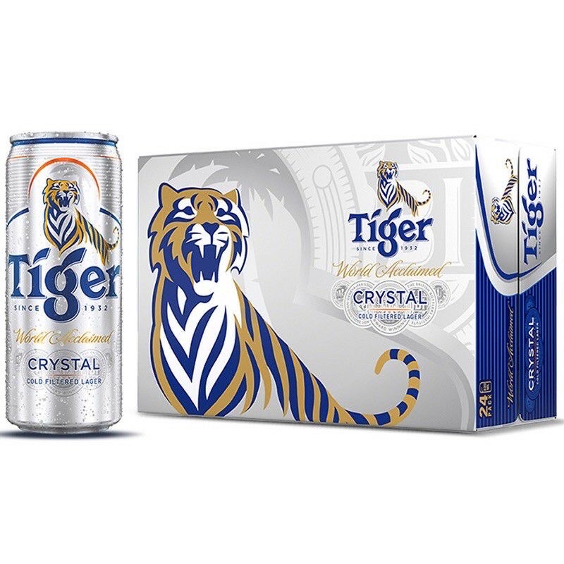 Thùng 24 lon bia Tiger bạc