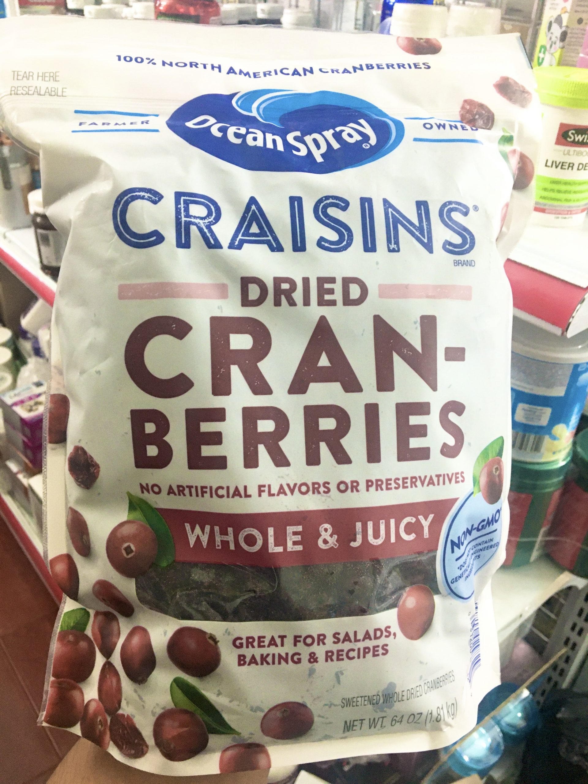 Nam việt quất nhập khẩu mỹ craisins sấy khô 1,81kg