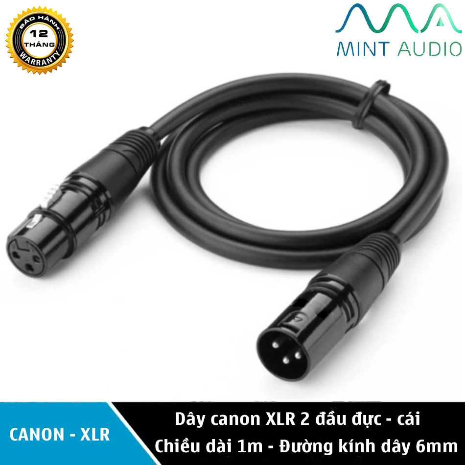 Combo 02 dây canon cao cấp dài 1m - XLR 2 đầu đực cái
