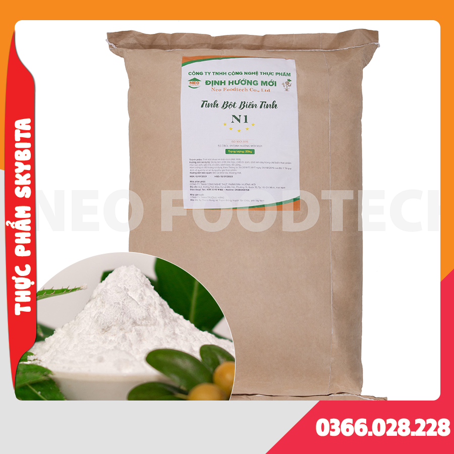 1Kg Tinh bột biến tính, chất nhũ hóa tạo dẻo, chất làm dầy trong chế biến thực phẩm