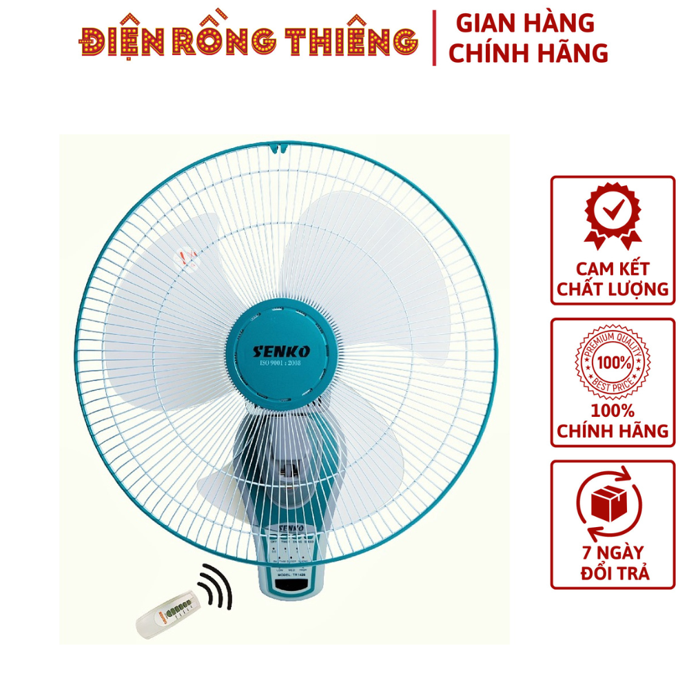 Quạt treo tường remote senko tr1628- 47w