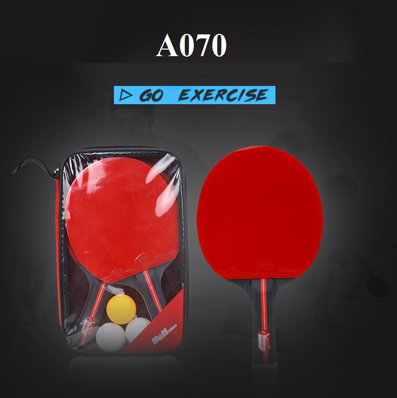 Vợt bóng bàn Boliprice - Laket bóng bàn thi đầu tiêu chuẩn Boliprice - Bộ 2 vợt - 1 túi - 3 bóng A07