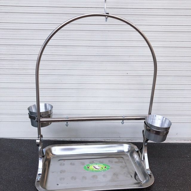 Cầu đứng bằng inox cho vẹt