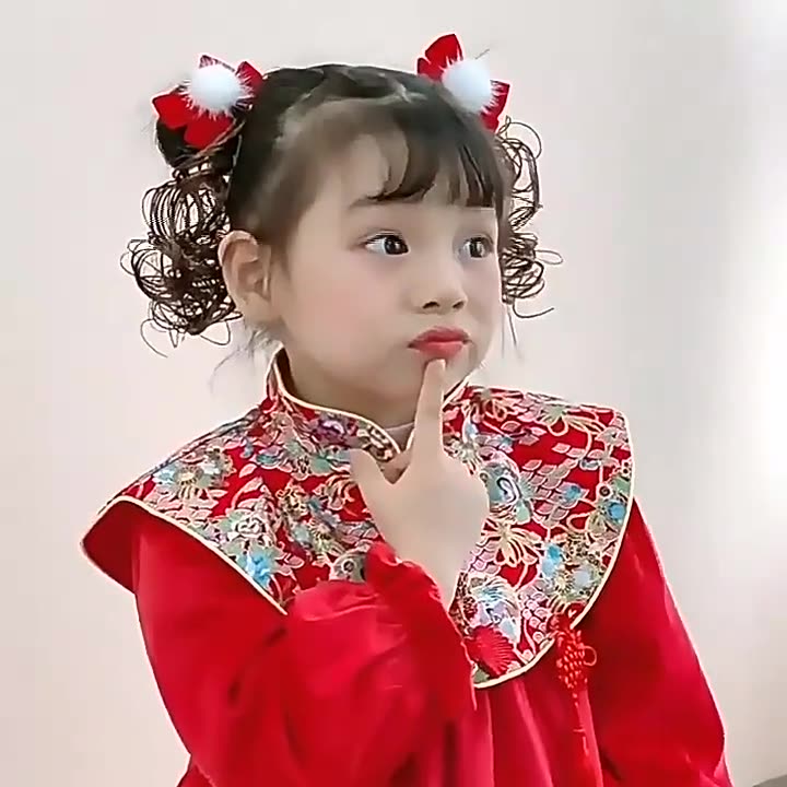 Năm mới tóc trang trí Trung Quốc phong cách con gái bé tóc giả bím tóc cho trẻ em màu đỏ Trung thu Hanbok tóc Clip Bowknot bé gái đầu trang trí