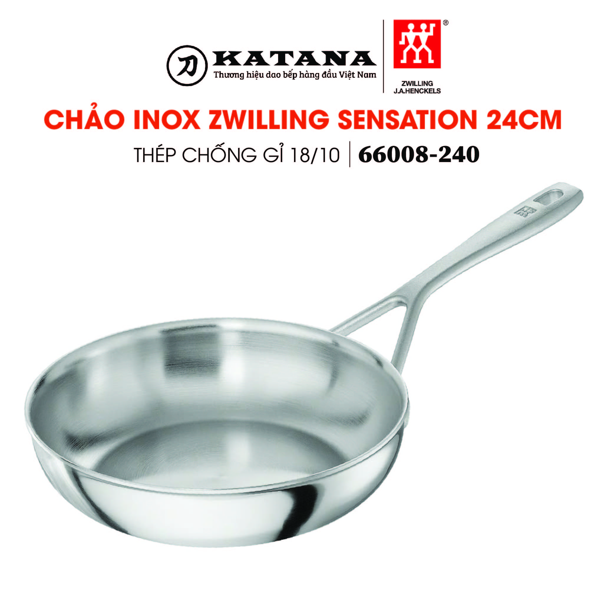 Zwilling - chảo inox zwilling sensation - 24cm