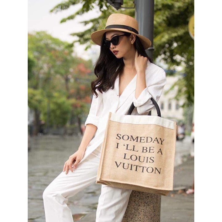 Túi cói Someday đi du lịch loại 1 túi to,lót dày dặn siêu sang chảnh