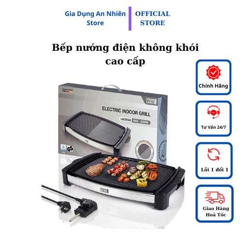 Bếp nướng điện không khói LEBENLANG LBG8588 2200W,Bếp nướng Lebenlang Không Khói Chính hãng LEBENLANG Đức,Bếp Nướng Điện Lebenlang,Bếp nướng điện không khói Lebenlang,hàng cao cấp nướng chống dính,nướng nhanh,sang trọng,