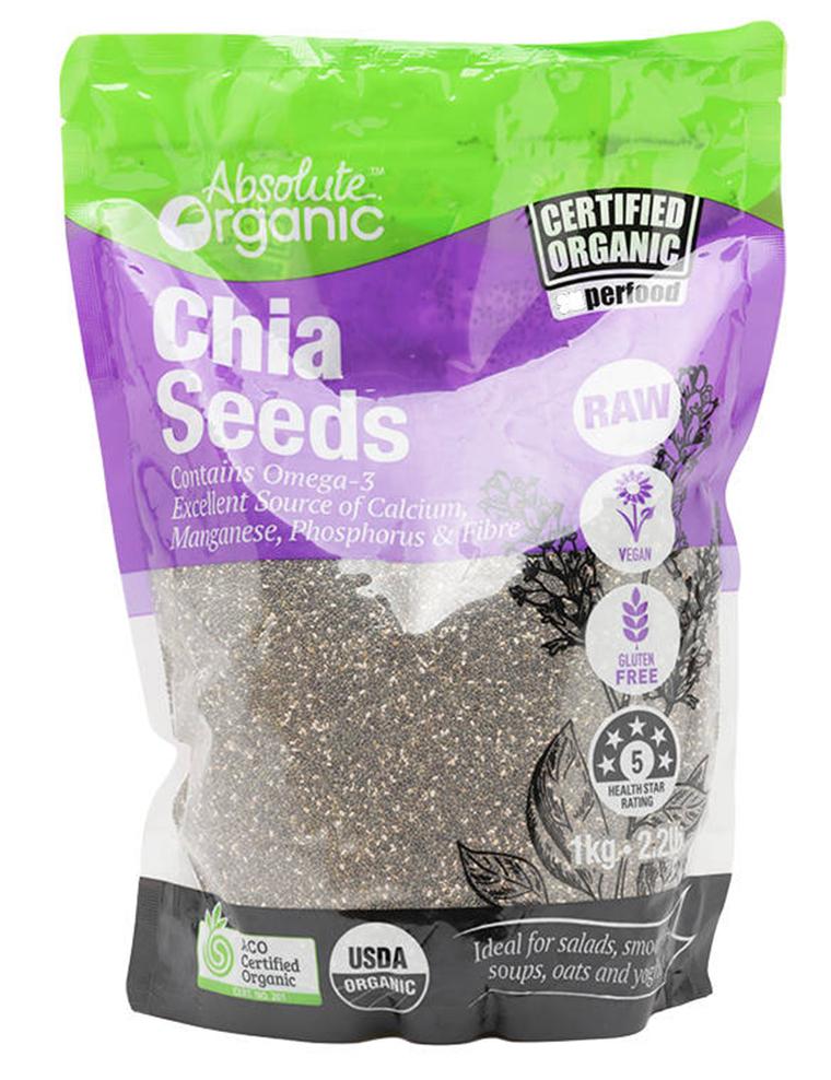 Hạt Chia Absolute Organic Chia Seeds Nhập Khẩu Úc 1kg