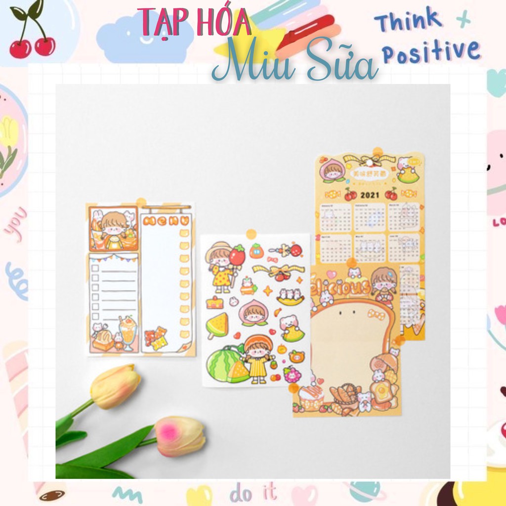 Set 3in1 Sticker - Note - Lịch siêu tiện lợi siêu đáng yêu - MiuSua