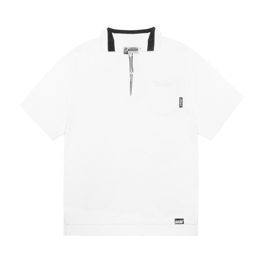 Áo polo nam đẹp màu trắng High Low local brand DAVIES