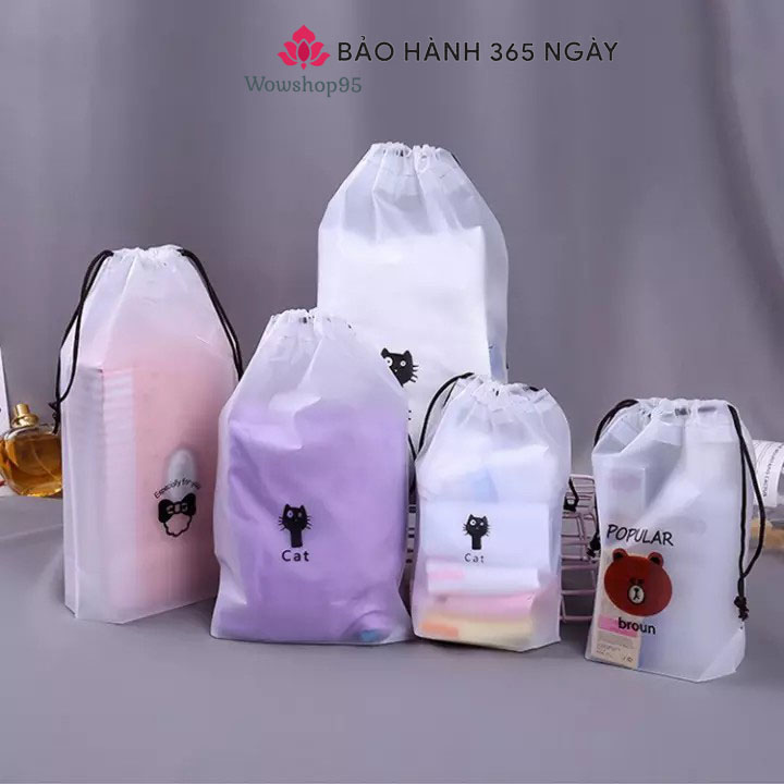 Túi Dây Rút Chống Nước tiện lợi xinh xắn nhỏ gọn trong suốt có thể đựng Mỹ phẩm đồ dùng cá nhân giày dép mang theo khi đi Du lịch đi chợ.Món đồ đa năng cho mọi người . #Tuidayrut #wowshop95
