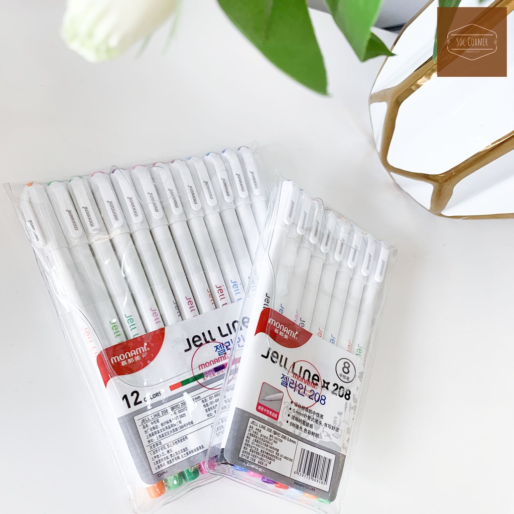 Bộ bút màu monami jell line 208