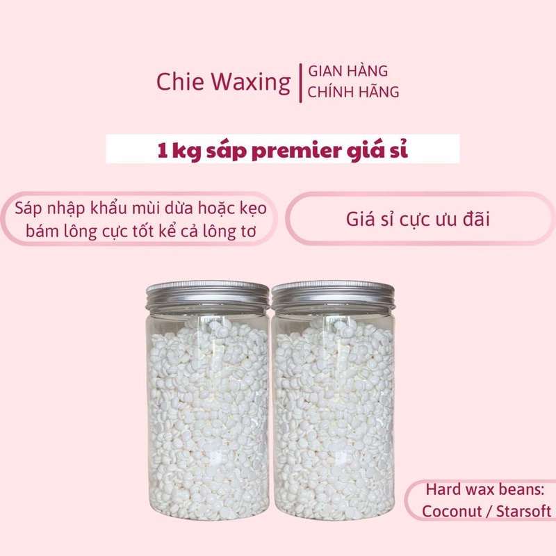 1kg Sáp Wax Lông Nóng Premier Mùi Dừa Nhà ChieWaxing