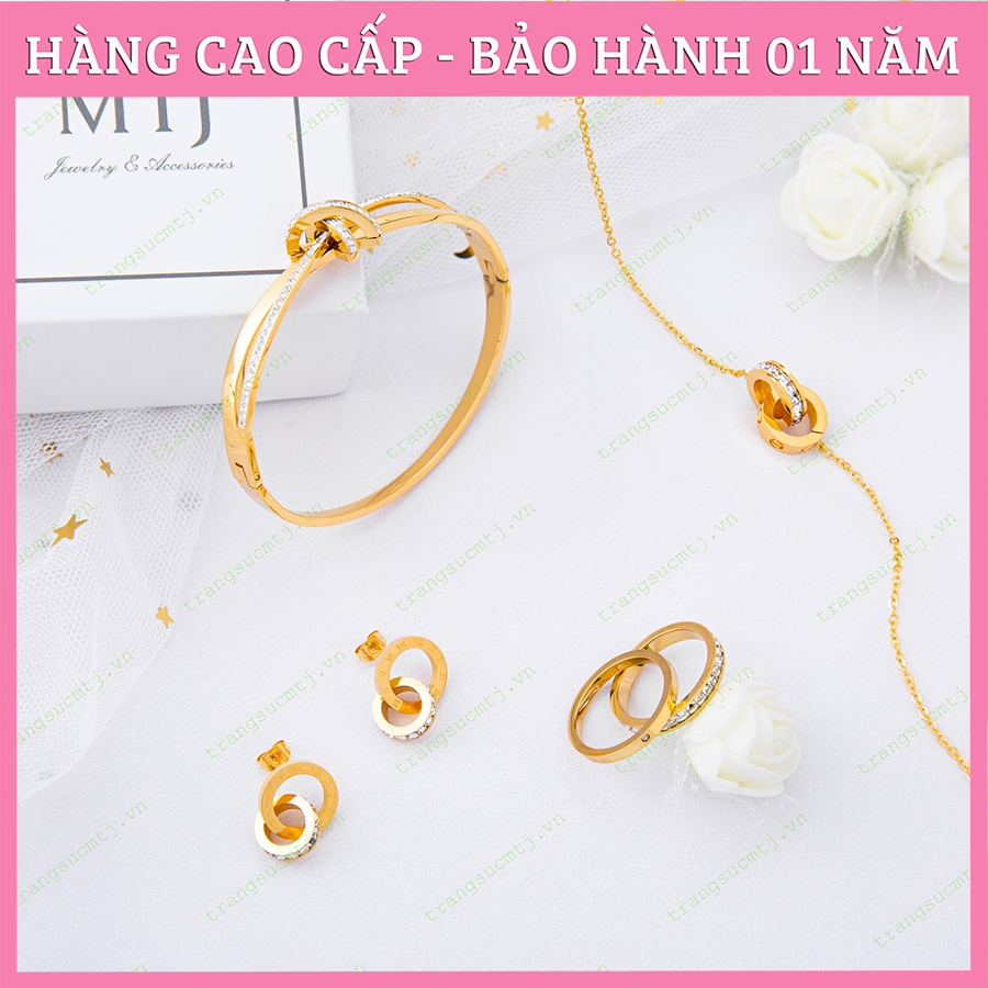 Bộ trang sức nữ đính đá thời trang sang chảnh cb11