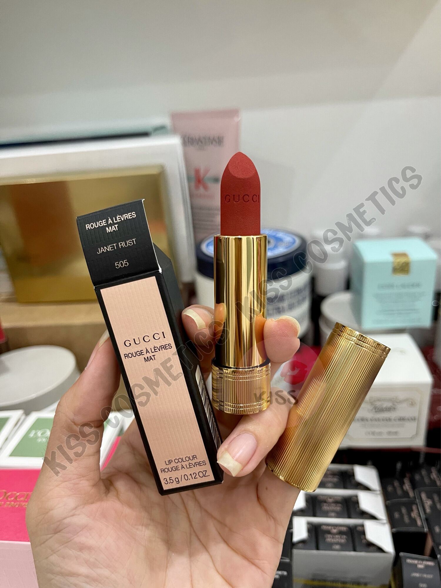 - son gucc! matte 505 đỏ gạch - kiss cosmetics