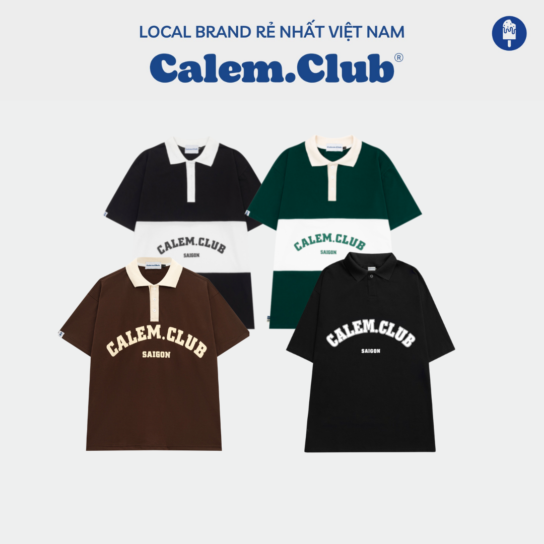 Áo Polo Calem SAI GON form rộng unisex chất cotton dày dặn