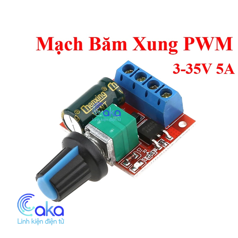 Mạch điều tốc động cơ DC PWM 5A 3 - 35V dùng điều khiển tốc độ motor chỉnh độ sáng đèn Led quạt dc