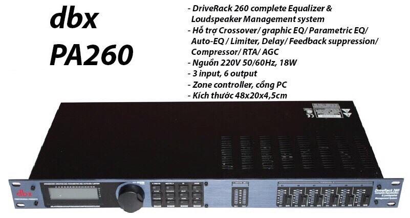 [HCM][Trả góp 0%]Thiết bị xử lí âm thanh DIVERACK DBX PA-260