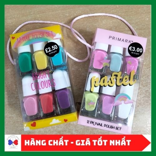 Set 12 sơn móng tay Primark, xuất xứ Pháp an toàn cho bé