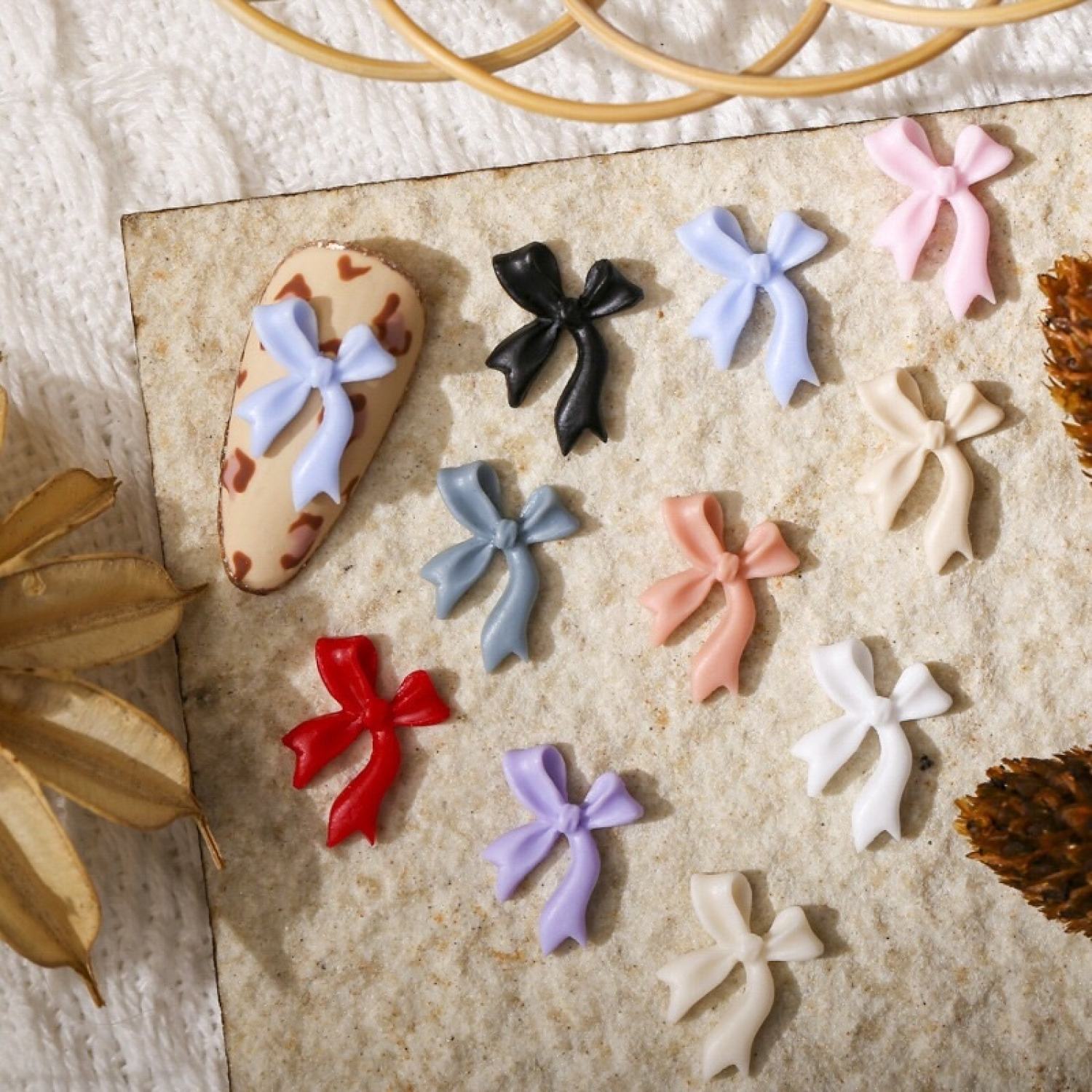 - Set 7 Charm Nơ Cánh Bướm trang trí móng tay, nail