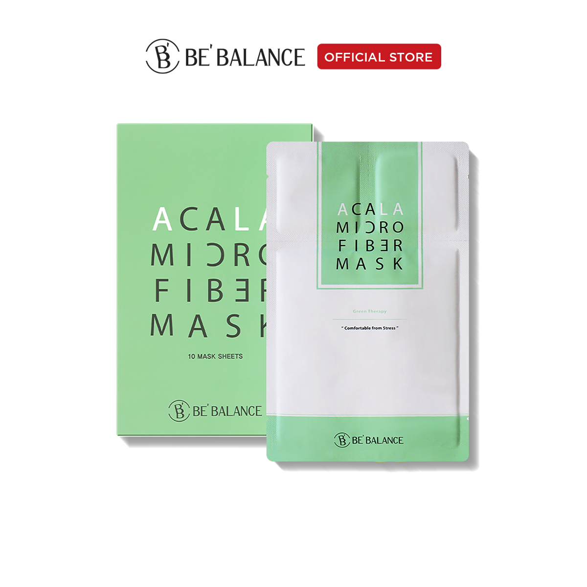 Mặt nạ vi sợi ngừa mụn ACALA Micro Fiber Mask Be'Balance chăm da toàn diện 1 hộp/10 miếng