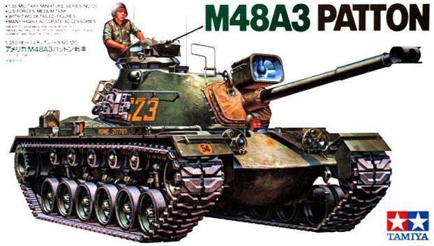 Tamiya 35120 135 quy mô mô hình quân sự Kit US m48a3 Patton mô hình xe