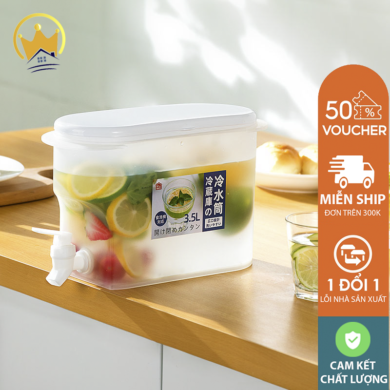 Bình đựng nước 3,5L có vòi tiện lợi để tủ lạnh