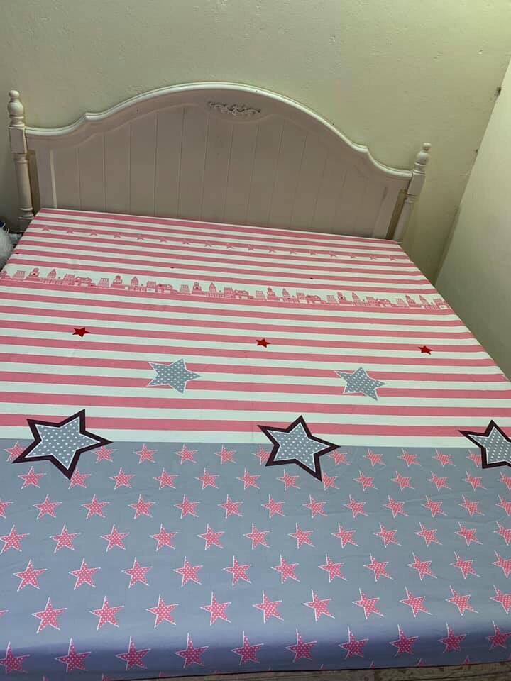 Ga Chống Thấm, Ga Trải Giường, Thảm Chống Thấm Cotton (1.6x2m) Cho Em Bé (Màu ngẫu nhiên)