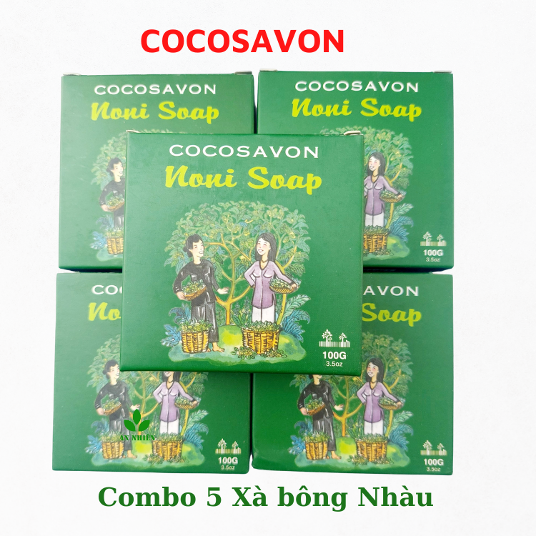 Combo 5 bánh xà bông tắm trái nhàu Cocosavon