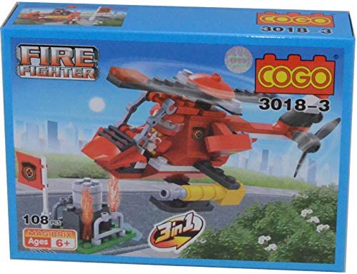 Bao bì không đẹp - (máy bay cứu hỏa) Mô Hình Cogo Các Loại Phương Tiện Cứu Hỏa 3018-3