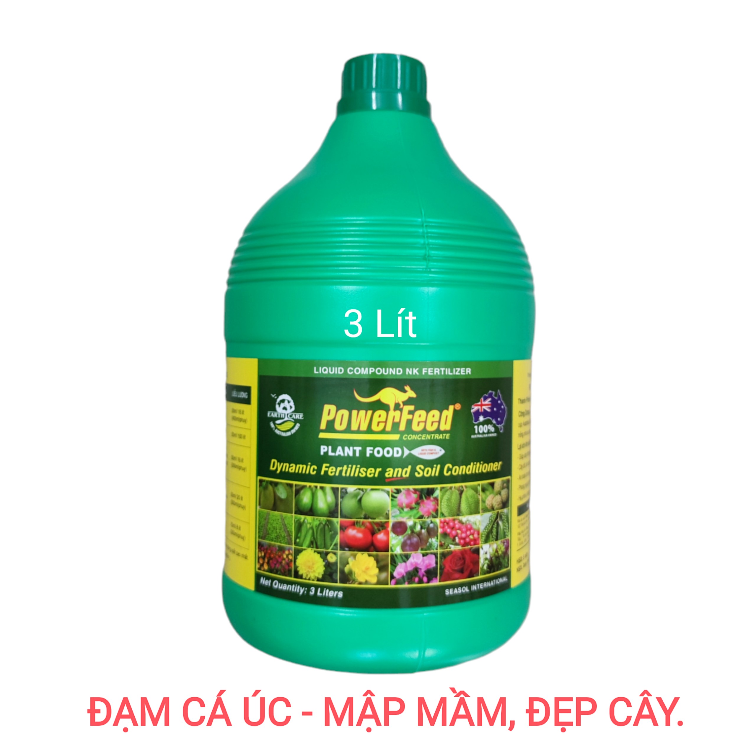 Phân đạm cá hữu cơ powerfeed – can 3 lít, nhập khẩu từ úc