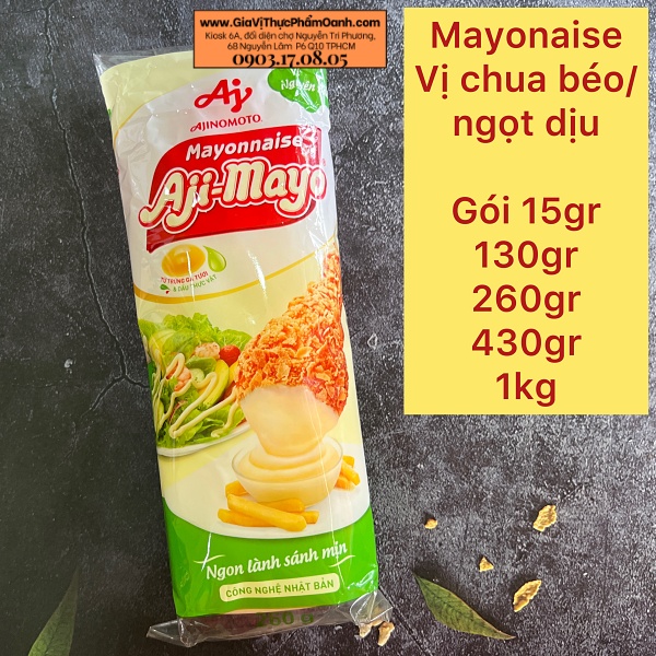 Mayonaise AJI MAYO từ trứng gà tươi 130gr 260gr