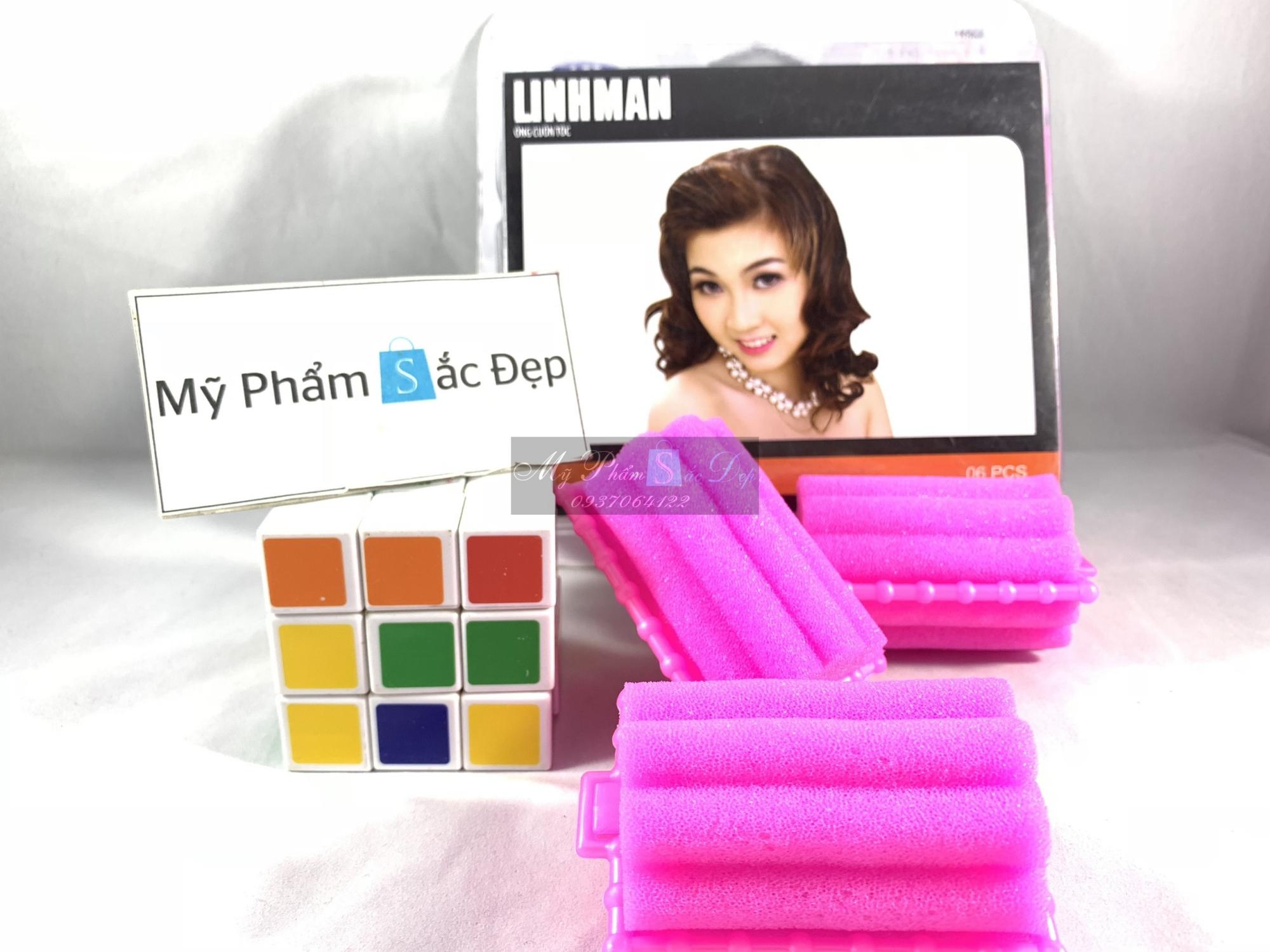 Hộp ống cuốn tóc mút linhman bộ 6 cái gợn sóng