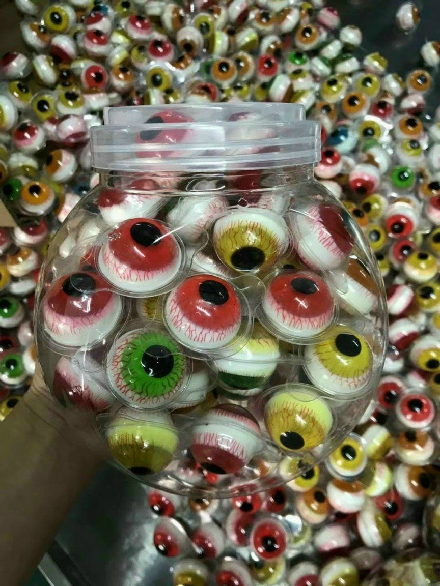 1 Hũ 60 Cái Kẹo Mắt ( nhãn cầu) không nhân 900g