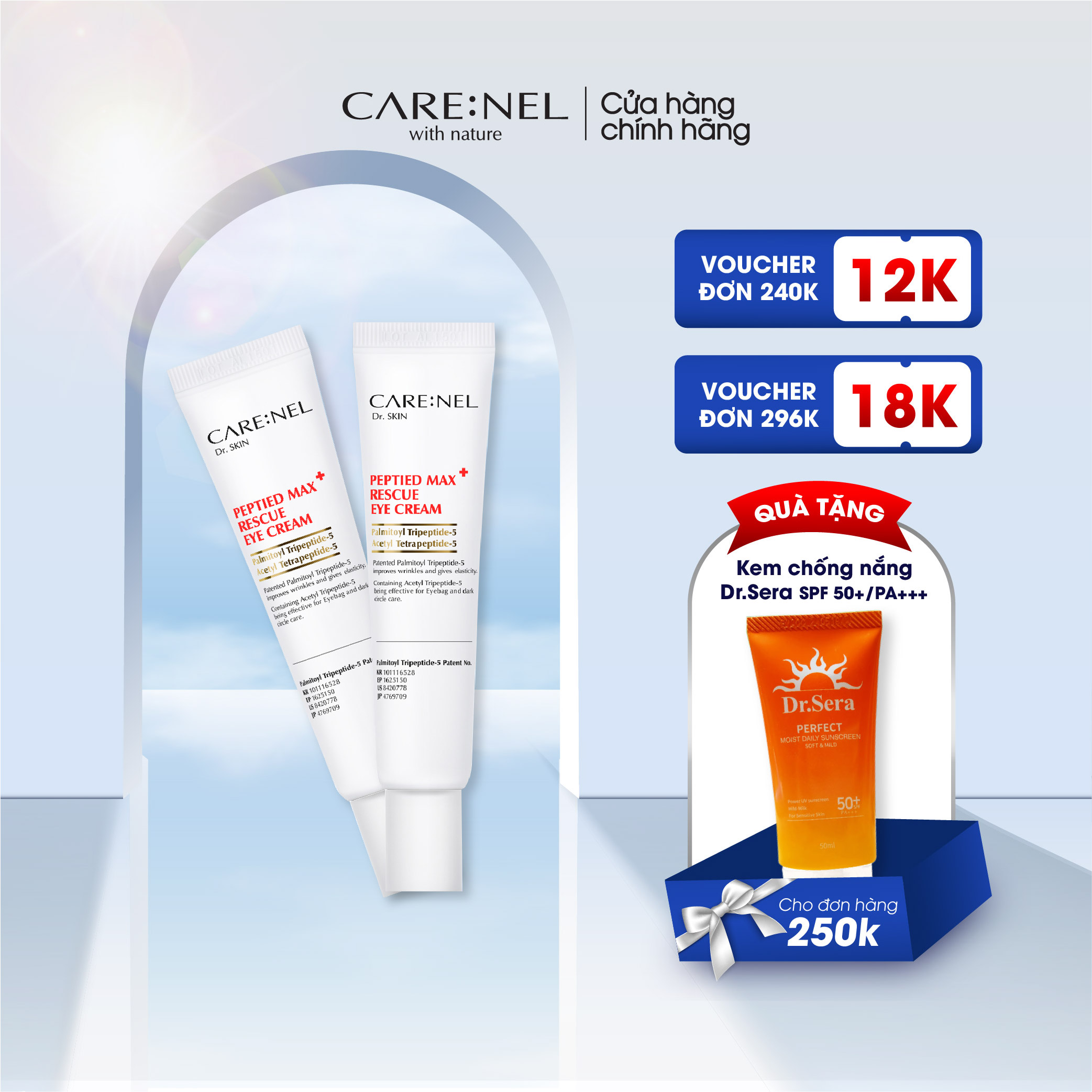 Kem dưỡng vùng da mắt Carenel Peptied Max Eye Cream 25ml