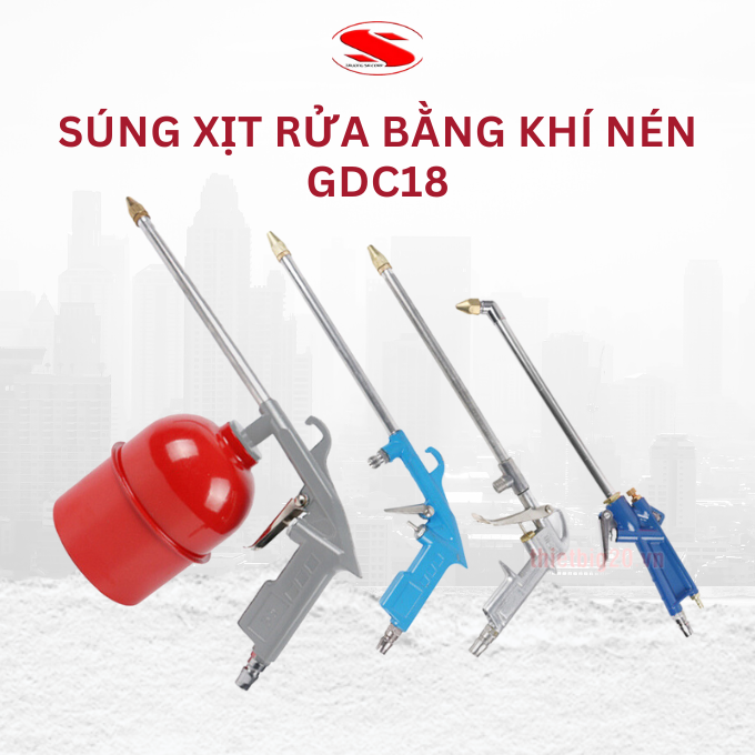 ĐẦU XỊT RỬA ĐỘNG CƠ DÙNG KHÍ NÉN GDC18