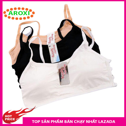 [HCM]ÁO LÓT 3 DÂY COTTON thoáng mát -  áo lót nữ dễ thương - áo lót học sinh 3 dây sau thoáng mát -  áo lót - áo lót 3 dây đẹp  -  áo bra học sinh -áo lót định hình - áo lót mặc áo dài - áo lót lá học sinh -aroxi