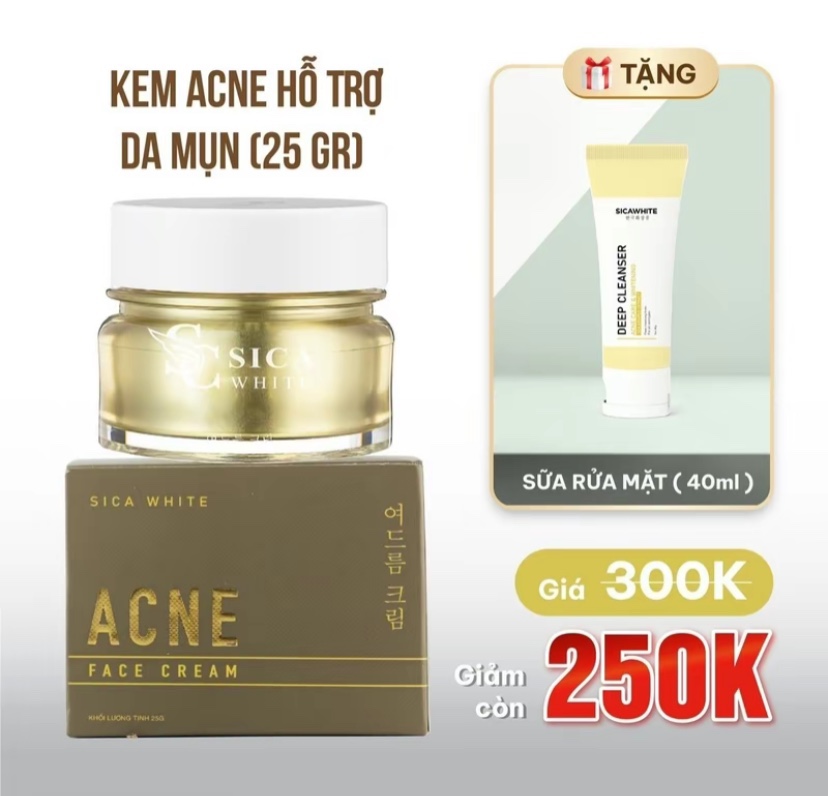 Face Mụn ACNE Kem Mụn Sica white face Acne sica white Kem ngừa mụn cao cấp- tringanshop