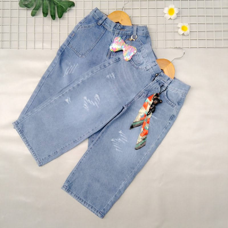 Quần jeans ống suông cho bé gái từ từ 15-32kg