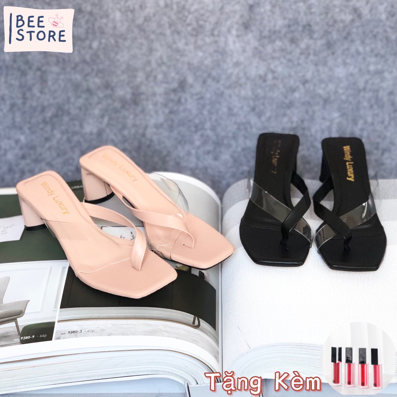 Guốc quai trong xỏ ngón ❤️𝐓ặ𝐧𝐠 𝐊è𝐦 𝟏 𝐒𝐨𝐧 𝐇𝐐❤️ guốc dễ thương tôn dáng gót cao 5cm đang hot 2021 chuẩn hàng VNXK