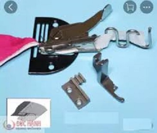 Cữ may viền dùng cho máy may công nghiệp 1 kim . Bộ cữ may viền máy may công nghiệp gồm cữ viền, mặt nguyệt, bàn lừa và chân vịt,  size: 5mm,,