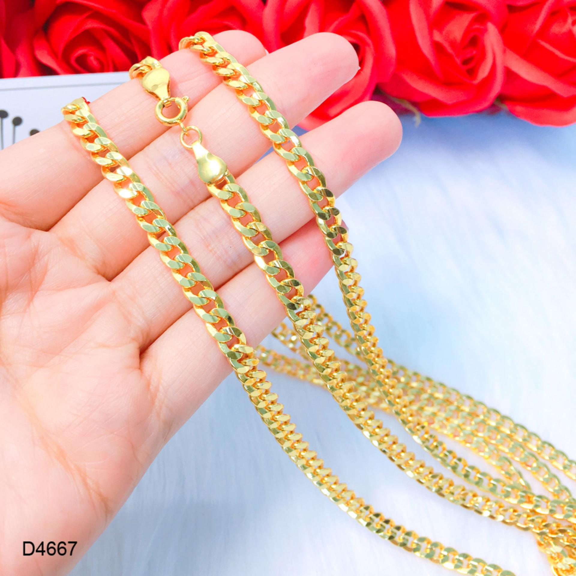 Dây chuyền, dây đeo cổ , dây chuyền nam, dây chuyền nữ phen lật bền màu thiết kế cao cấp Orin D4667 - Long Tien