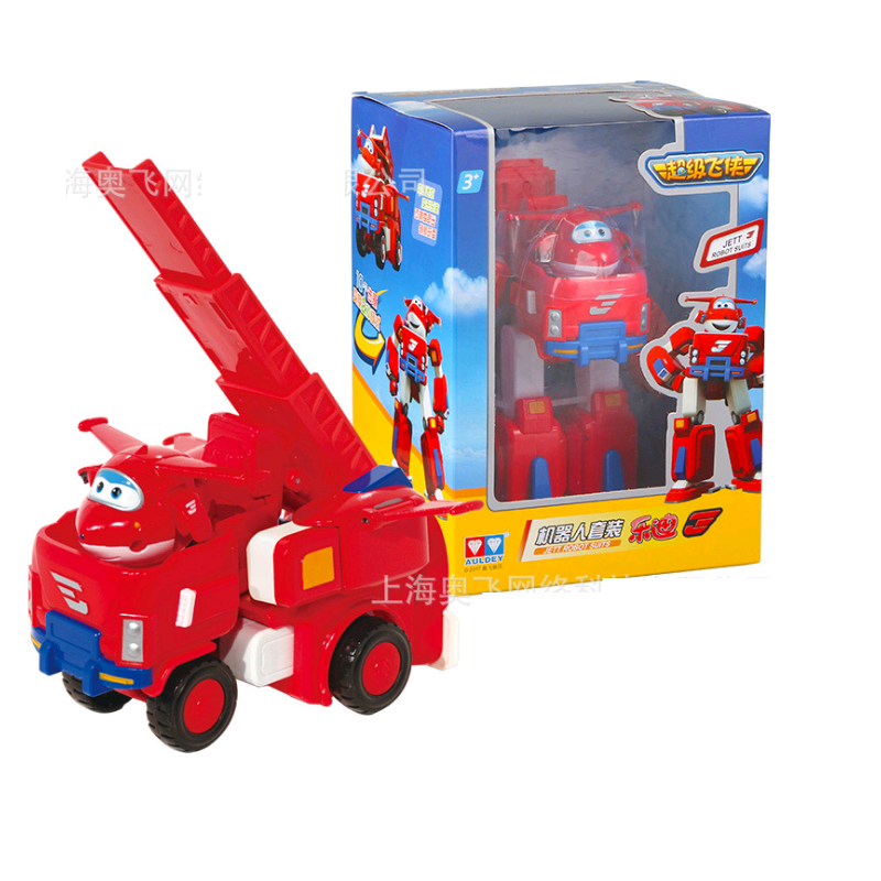 Mô hình máy bay Jet tia chớp và robot bằng nhựa cao cấp đồ chơi super wings đội bay siêu đẳng