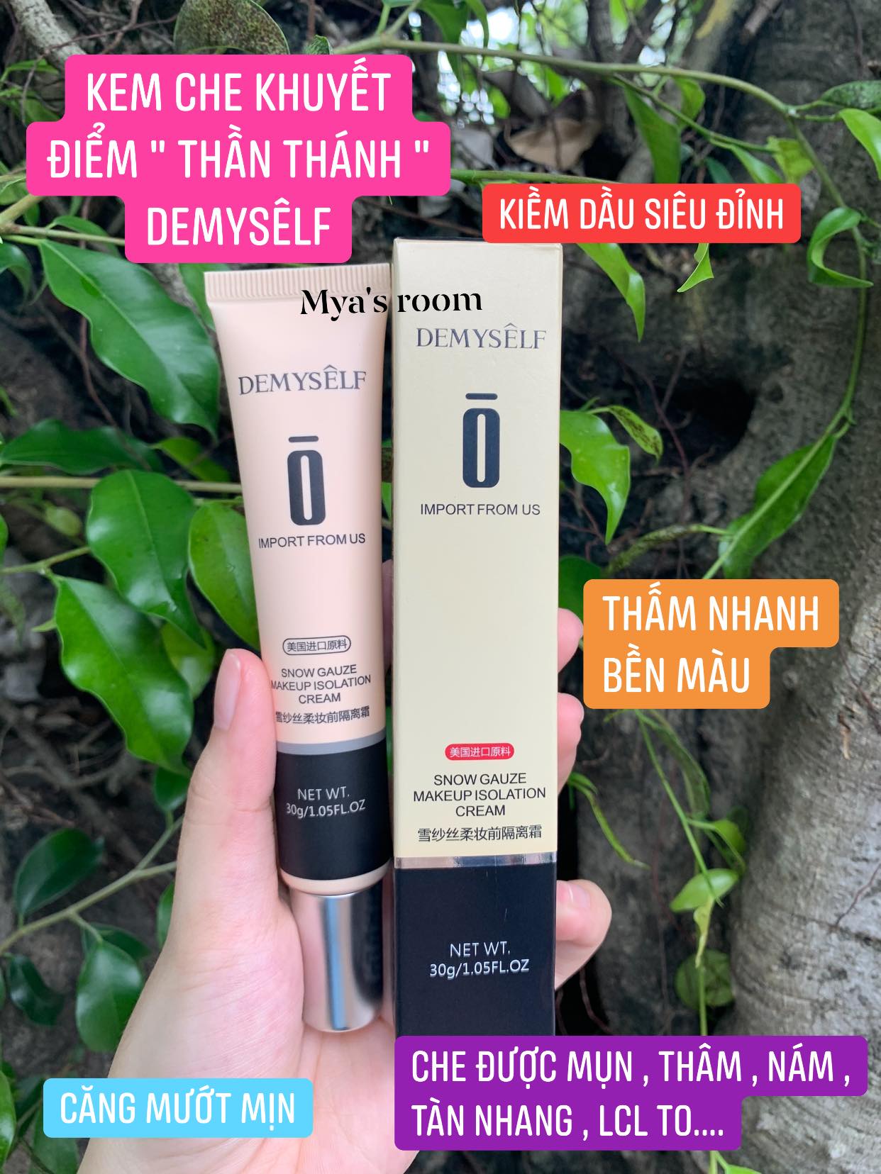 Kem lót che khuyết điểm điển thần thánh DEMYSELF