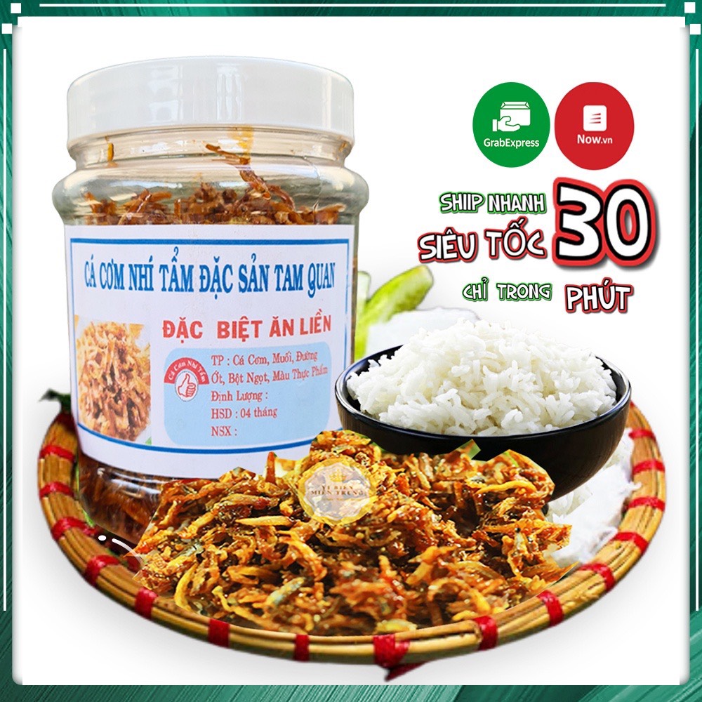 Cá cơm rim cay cay mặn mặn ngọt ngon dai vừa miệng hủ 300 gram