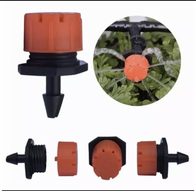 Combo 10 béc tưới 8 tia 0-70L/h tưới gốc điều chỉnh được lưu lượng
