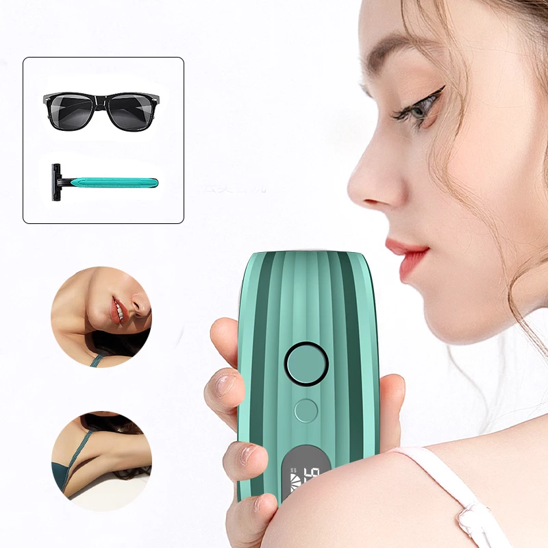 999999 Flashes Máy triệt lông cầm tay ánh sáng xung IPL triệt lông vĩnh viễn, Máy triệt lông mini có màn hình hiển thị kĩ thuật số Máy cạo lông điện vĩnh viễn không đau