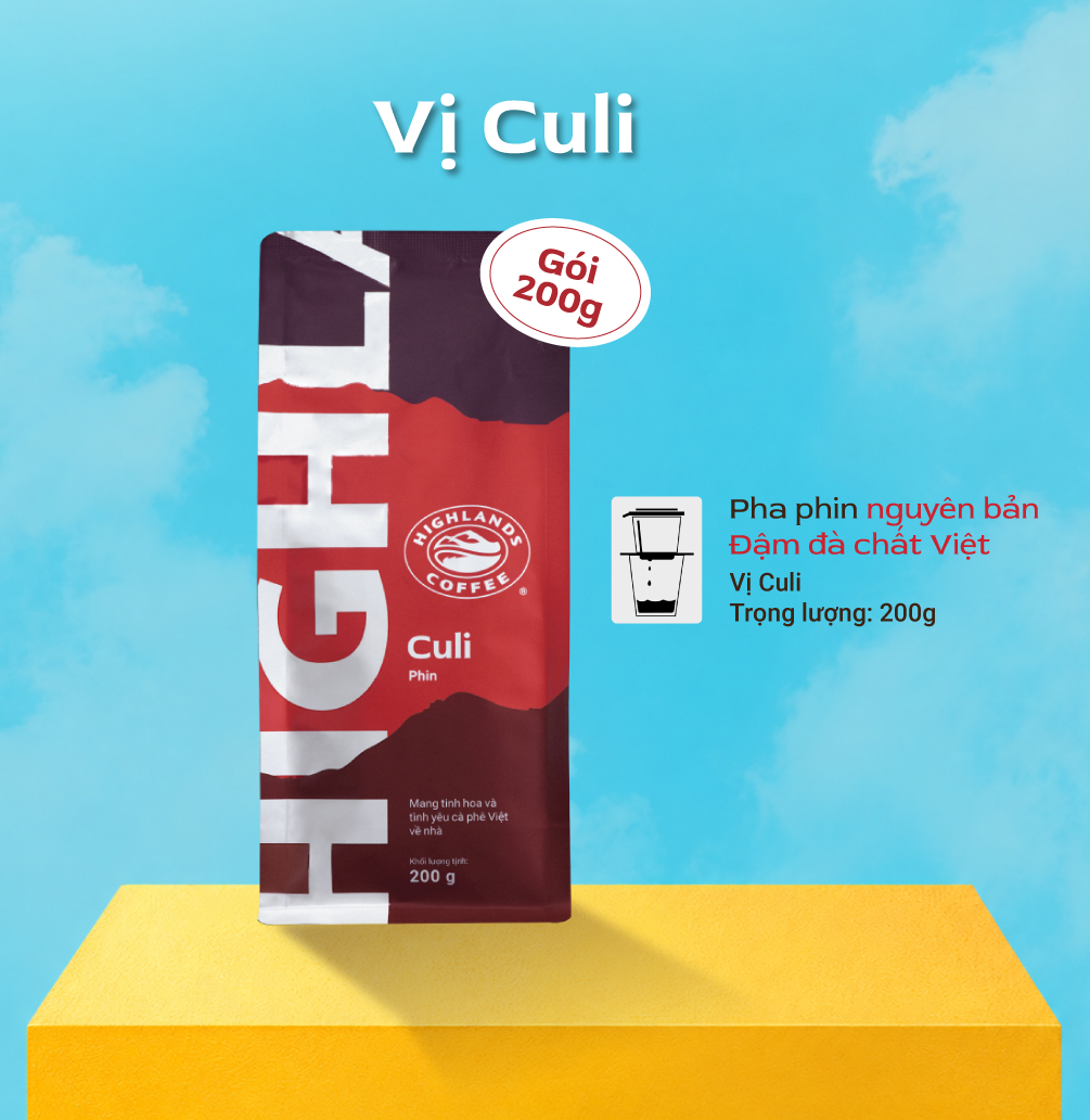 Cà phê rang xay Culi Highlands Coffee 200g