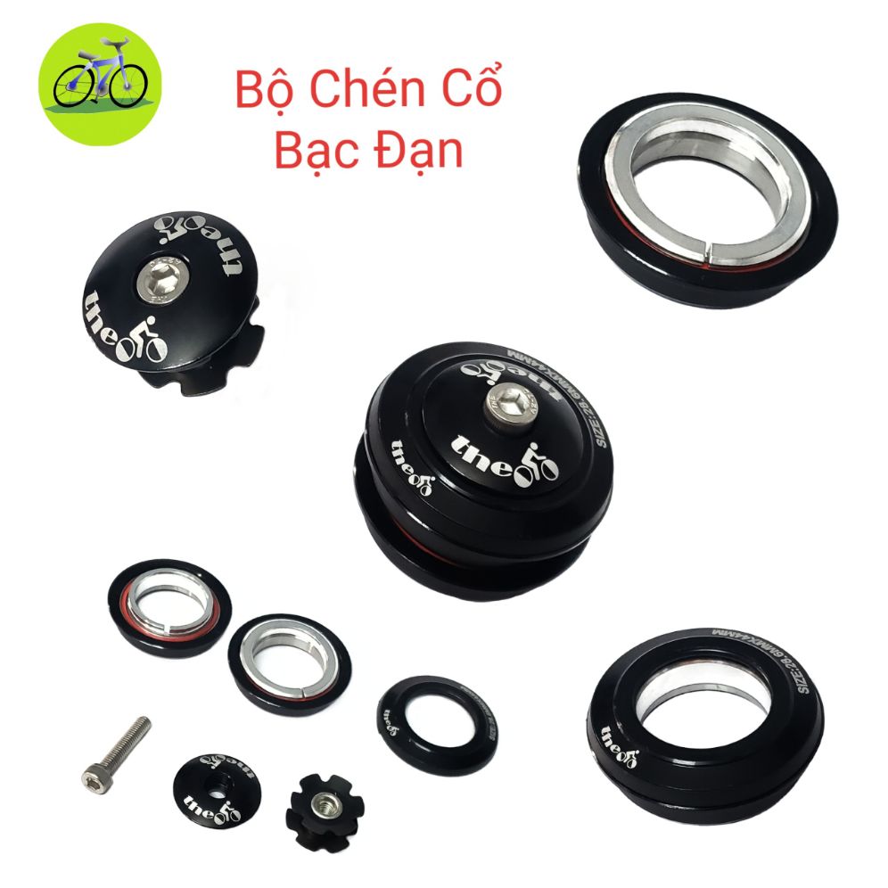 [HCM]Bộ chén cổ xe đạp thể thao cổ thả bạc dạn - Chén cổ 44mm